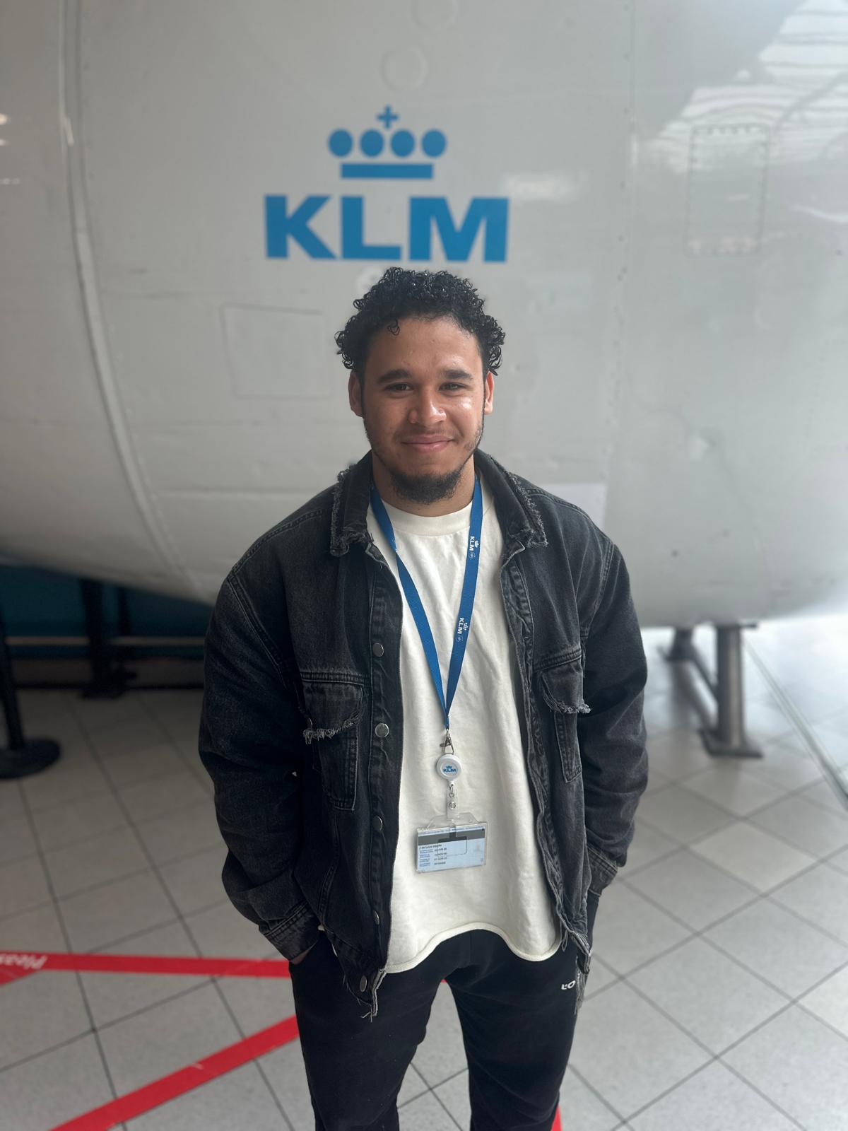 Jean-Carlos bij KLM